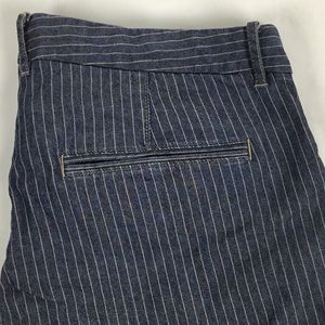 Old Navy Tan Striped Blue Jeans Size 18 Mid-Rise